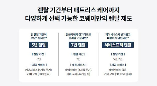 웅진코웨이침대렌탈 만족도 높은 모델